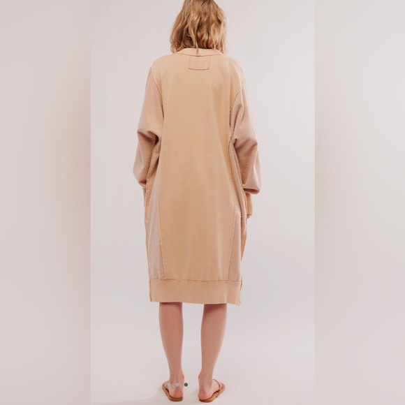 NWT Free People S We The Free Dreamy Blue Cardigan in Cuban Sand Tan New $148 - Picture 2 of 8